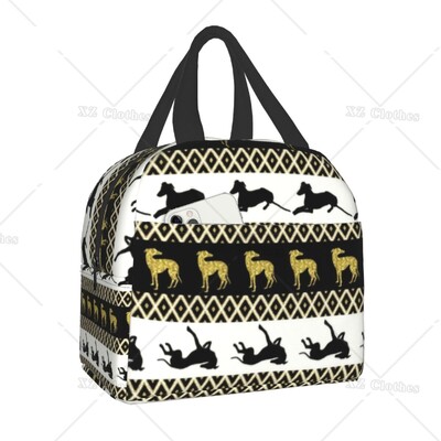 Galgos United Greyhound Изолирани чанти за обяд за жени Мъже Деца Whippet Sighthound Dog Преносим охладител Кутия за обяд за работа Училище