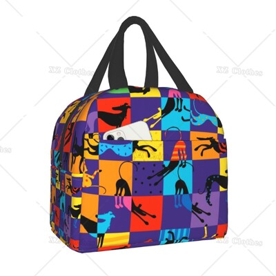 Galgos United Greyhound Изолирани чанти за обяд за жени Мъже Деца Whippet Sighthound Dog Преносим охладител Кутия за обяд за работа Училище