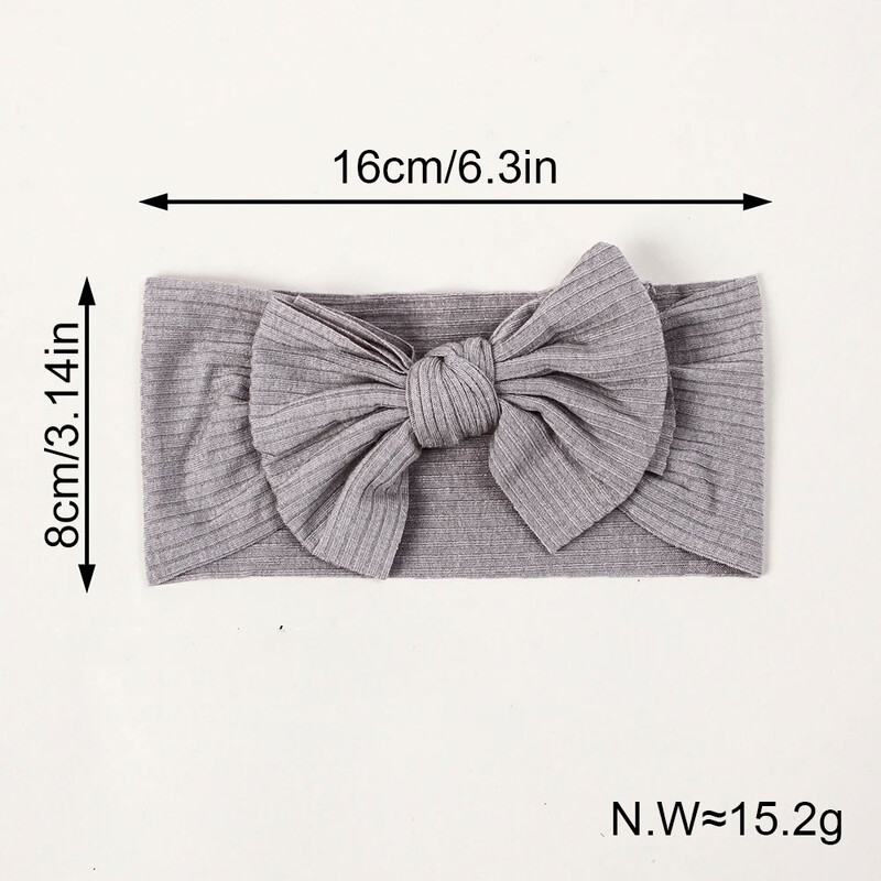 3 buc/lot bentiță tricotată pentru bebeluș cu fundă, bentite elastice din nailon moale pentru nou-născut, pentru fetiță, turban, accesorii pentru păr pentru sugari, accesorii pentru cap pentru copii