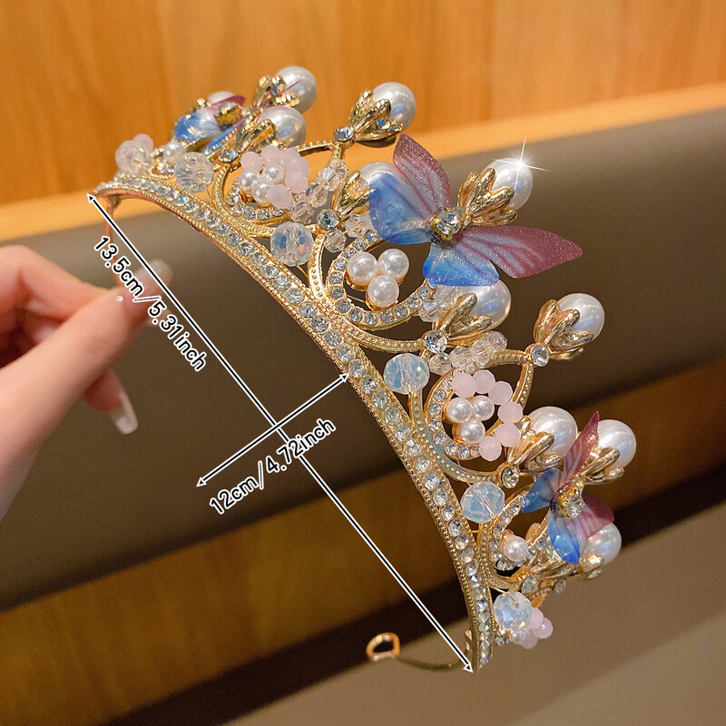 1 coroană mare bentita coroană din aliaj potrivită pentru petreceri de aniversare și spectacole zilnice