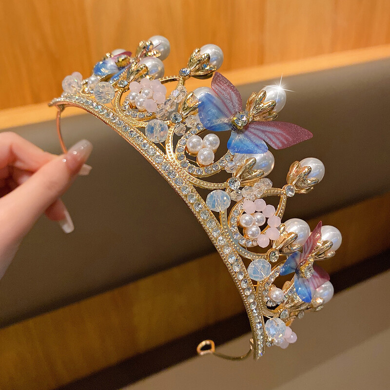 1 coroană mare bentita coroană din aliaj potrivită pentru petreceri de aniversare și spectacole zilnice