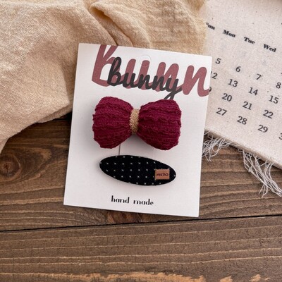 Agrafe de păr Tesatura dulce Agrafe de păr cu fundă roșie Versatile de toamnă și iarnă Fetițe Breton rupt Accesorii de păr Acele de păr