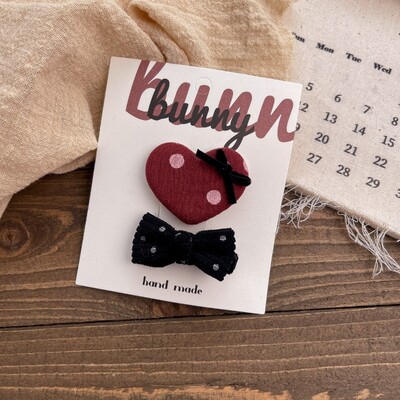 Agrafe de păr Tesatura dulce Agrafe de păr cu fundă roșie Versatile de toamnă și iarnă Fetițe Breton rupt Accesorii de păr Acele de păr