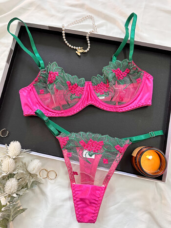 Ellolace Fancy Lingerie Floral Lace Sutien Set Bilizna Луксозно добре изглеждащо бельо Sexy Erotic Fairy Fine Lace Exotic Sets