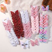 10kom/komplet Sjajne leptir mašne Ukosnice za žene Djevojke Kožne modne ukosnice Ukosnice Pokrivala za kosu Poklon Hairgripes Accessoires