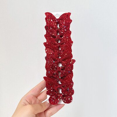 10kom/komplet Sjajne leptir mašne Ukosnice za žene Djevojke Kožne modne ukosnice Ukosnice Pokrivala za kosu Poklon Hairgripes Accessoires