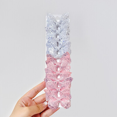 10kom/komplet Sjajne leptir mašne Ukosnice za žene Djevojke Kožne modne ukosnice Ukosnice Pokrivala za kosu Poklon Hairgripes Accessoires