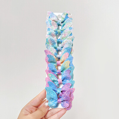 10kom/komplet Sjajne leptir mašne Ukosnice za žene Djevojke Kožne modne ukosnice Ukosnice Pokrivala za kosu Poklon Hairgripes Accessoires