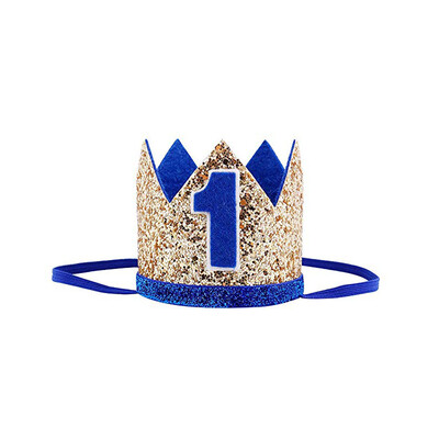 Ružičasto bijela ruža 1 godina star šešir s krunom Sretna princeza Rođendanski ukras Dječja djevojčica 1. šešir Rođendanski rekviziti za fotografije Šešir dlâ vedʹm