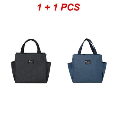 Crna rashladna torba velikog kapaciteta Vodootporna Oxford prijenosna toplinska torba za ručak s patentnim zatvaračem za žene Kutija za ručak Torba za hranu za piknik