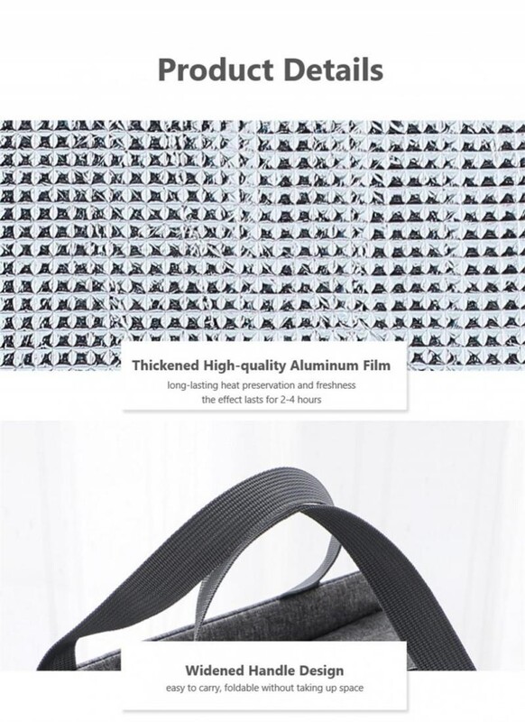 Crna rashladna torba velikog kapaciteta Vodootporna Oxford prijenosna toplinska torba za ručak s patentnim zatvaračem za žene Kutija za ručak Torba za hranu za piknik