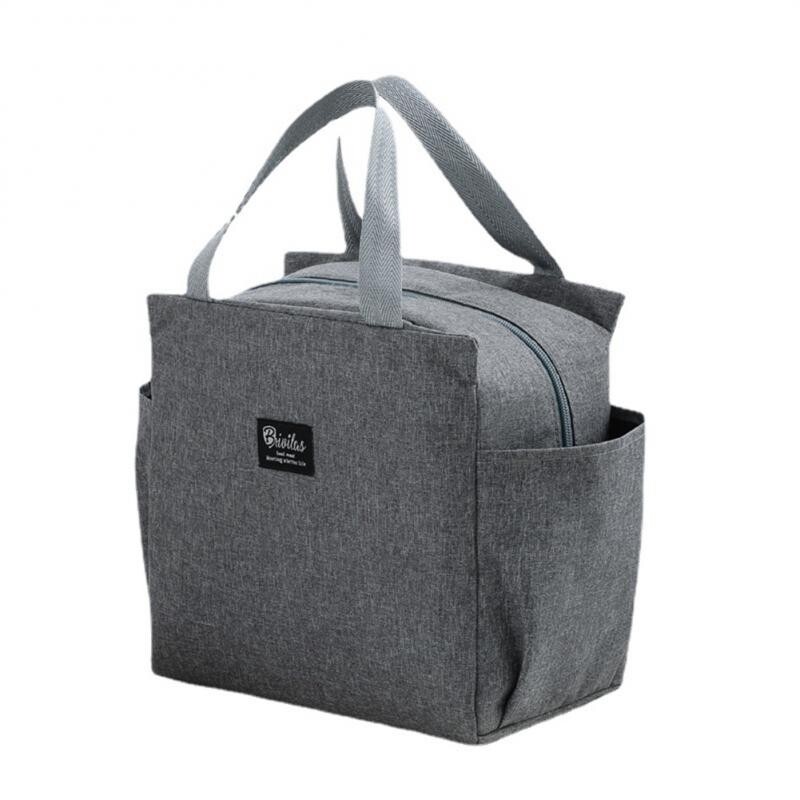 Crna rashladna torba velikog kapaciteta Vodootporna Oxford prijenosna toplinska torba za ručak s patentnim zatvaračem za žene Kutija za ručak Torba za hranu za piknik