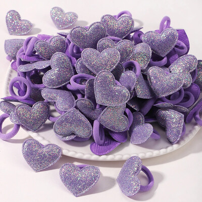 10/20 bucle pentru fete roz inimă stea copii bucla de păr fără rău pentru păr desene animate prosop frânghie coadă de cal mini banda de cauciuc pentru copii