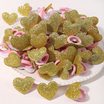 10/20 bucle pentru fete roz inimă stea copii bucla de păr fără rău pentru păr desene animate prosop frânghie coadă de cal mini banda de cauciuc pentru copii