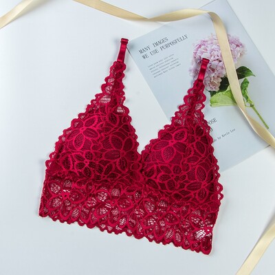 Seturi de sutien și slip din dantelă pentru femei Lenjerie de corp fără cusături Vestă fără spate Lenjerie de lenjerie ultrasubțire