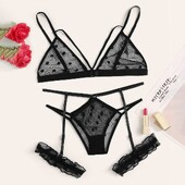 Set de lenjerie intima transparentă din dantelă de modă, perspectivă din plasă, lenjerie sexy pentru femei, lenjerie sexy senzuală, set erotic Бюстгальтер Женский