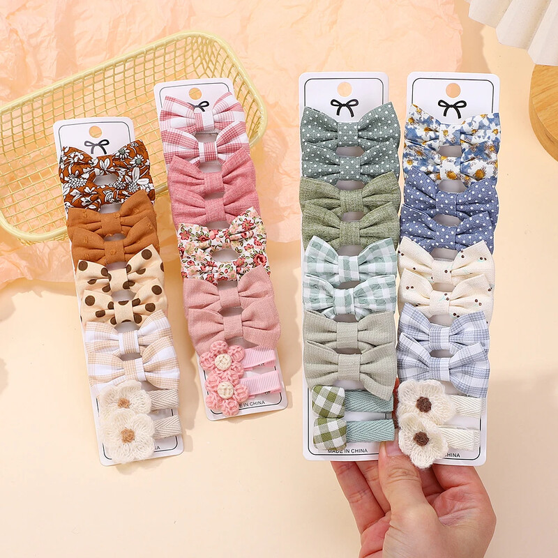 10Pcs/Lot Dječje ukosnice za djevojčice Slatka mašna za pokrivala za glavu za bebe Gumice za kosu Koje za kosu Dječje ukosnice Pokrivala za glavu Dodaci za kosu