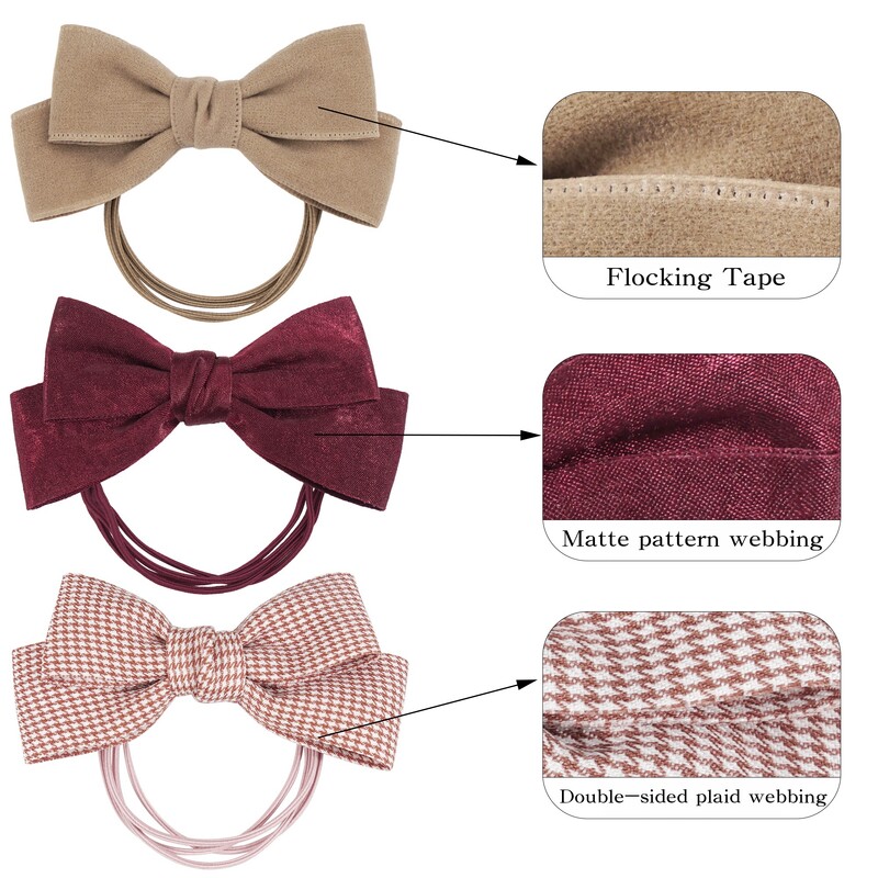 10 bucăți/set New Fashion toamna iarnă 4 inch fundă inel de păr flocat benzi de păr elastice pentru femei fete accesorii de păr accesorii pentru cap