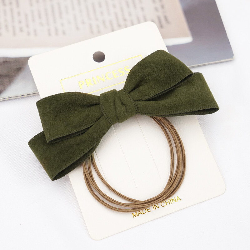 10 bucăți/set New Fashion toamna iarnă 4 inch fundă inel de păr flocat benzi de păr elastice pentru femei fete accesorii de păr accesorii pentru cap