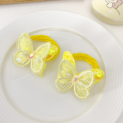 2 KOM Nove šljokice Leptir Djevojčice zavežu konjski rep Dječje elastične trake za kosu Dodaci za kosu Slatke dječje gumice za kosu Pokrivala za kosu