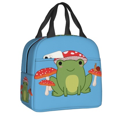 Prilagođena slatka zelena žaba torba za ručak Hladnjak, toplinski izolirane kutije za ručak za žene, djecu, školu, piknik, torbica za hranu