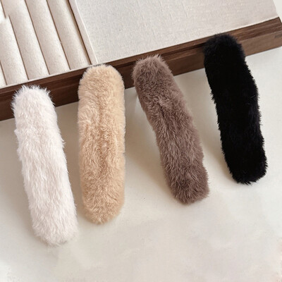 4gab rudens un ziemas augstas kvalitātes Maillard kafijas krāsas resnās zarnas gredzens liela matadata plīša pīles klipšu kombinācija