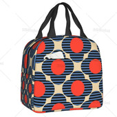 Kohandatud lillevarre Orla Kiely mustriga isoleeritud lõunakott, naistele kaasaskantav jahuti termiline lõunakarp lastele koolipiknikule reisimiseks