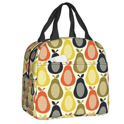 Kohandatud lillevarre Orla Kiely mustriga isoleeritud lõunakott, naistele kaasaskantav jahuti termiline lõunakarp lastele koolipiknikule reisimiseks