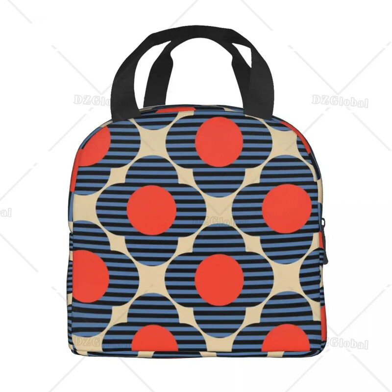 Kohandatud lillevarre Orla Kiely mustriga isoleeritud lõunakott, naistele kaasaskantav jahuti termiline lõunakarp lastele koolipiknikule reisimiseks