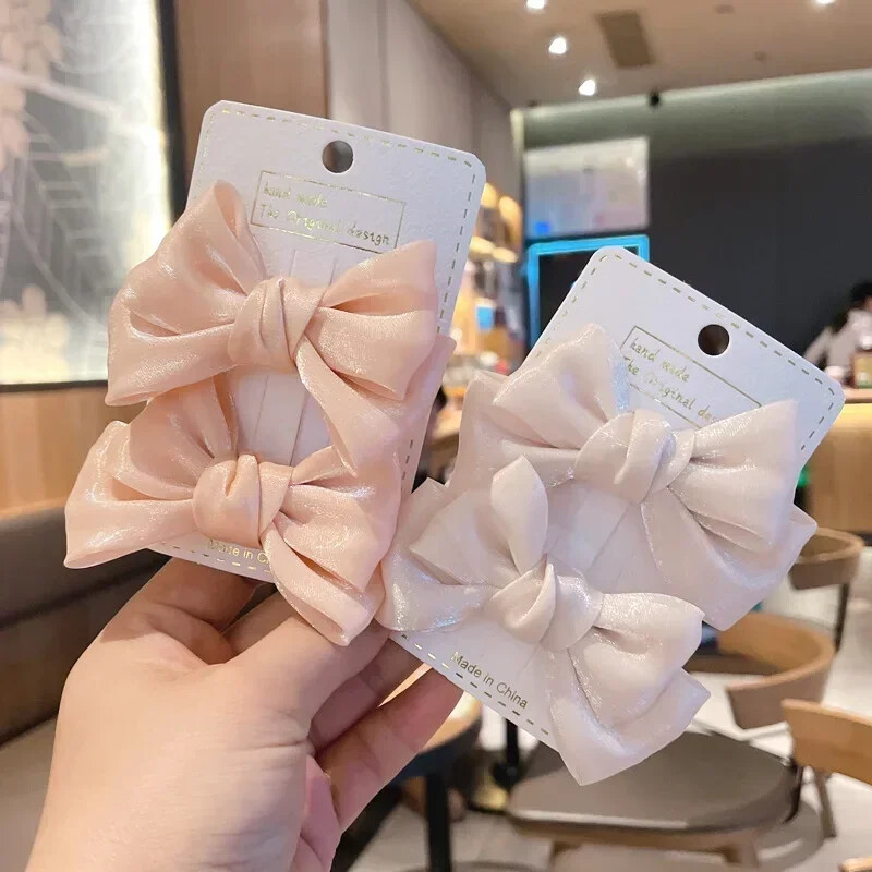 Sweet Bow Kosa za kosu Žene Djevojke Kosače za kosu sa mašnom Djevojčice Princeze Satenske ukosnice s leptirima Duckbill Clip Dječji dodaci za kosu