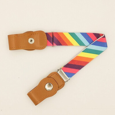 Új gyerek csat nélküli rugalmas öv, csat nélküli feszített övek kisgyermekek állítható fiú- és lány övek farmerekhez