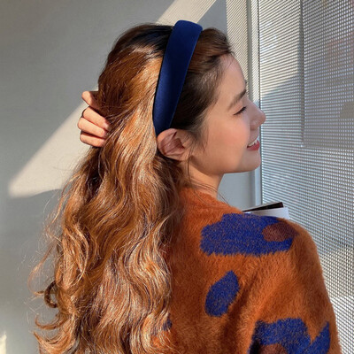 Toamnă Iarnă, pânză moale de catifea, benzi de păr căptușite cu burete pentru femei, fete, cumpărături casual, spălarea feței, accesorii de păr