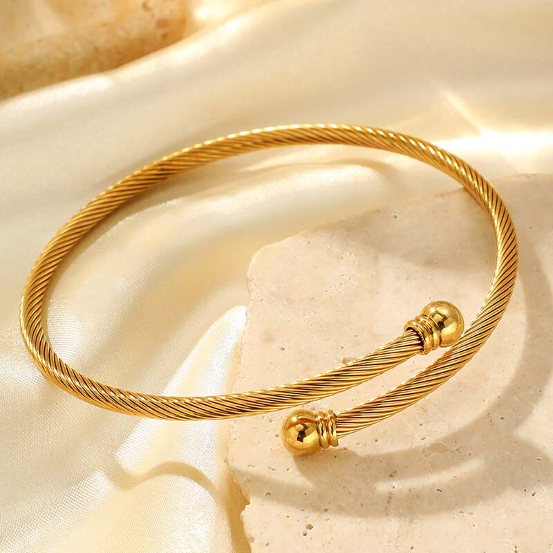 Otvorena narukvica od nehrđajućeg čelika zlatne boje s mašnom i manžetom za žene, djevojke, vintage metalna mašna, podesiva narukvica, nakit, najbolji dar