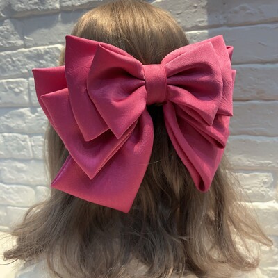 Coreeană, solidă, mare, cu cinci straturi, fundă, agrafe elegante, agrafe de crab, pentru femei, fete, accesorii pentru păr