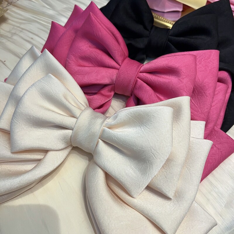 Coreeană, solidă, mare, cu cinci straturi, fundă, agrafe elegante, agrafe de crab, pentru femei, fete, accesorii pentru păr