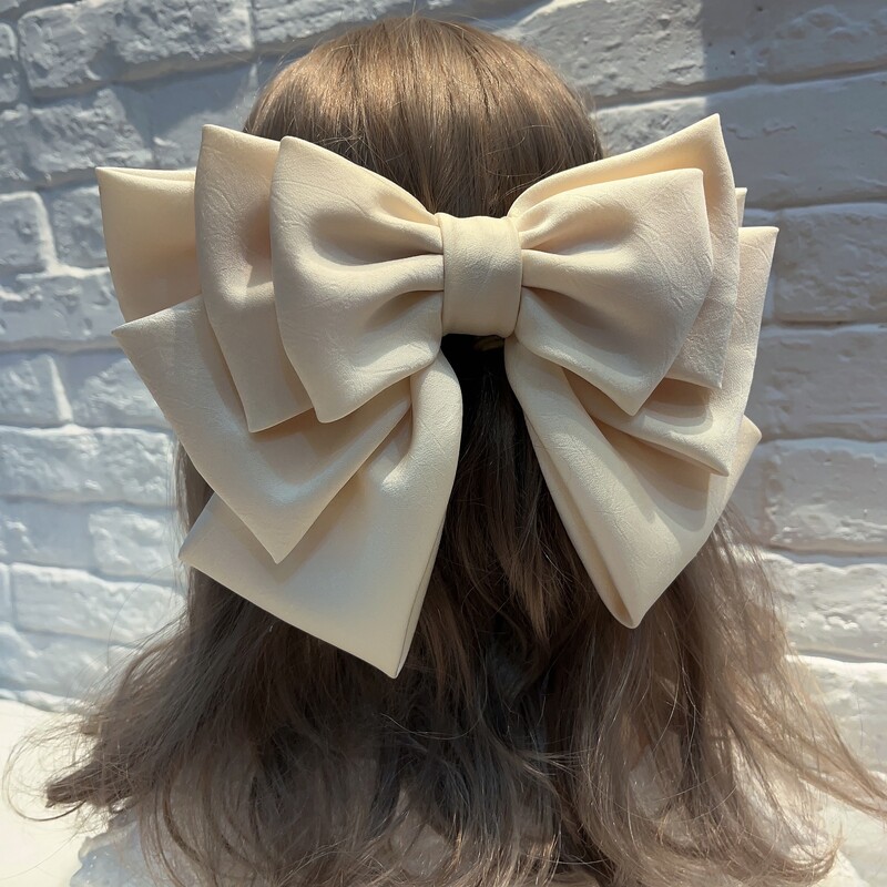 Coreeană, solidă, mare, cu cinci straturi, fundă, agrafe elegante, agrafe de crab, pentru femei, fete, accesorii pentru păr