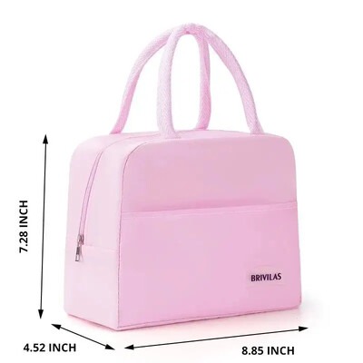 1 bucă geantă portabilă termică pentru prânz, portabilă de mare capacitate, impermeabilă, rezistentă la scurgeri, durabilă, pentru cină pentru studenți, husă Bento, birou în aer liber