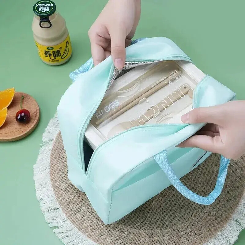 1 bucă geantă portabilă termică pentru prânz, portabilă de mare capacitate, impermeabilă, rezistentă la scurgeri, durabilă, pentru cină pentru studenți, husă Bento, birou în aer liber