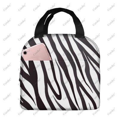 imprimeu leopard, folie de aluminiu portabilă, geantă de prânz izolată, îngroșată, pungă de masă, imprimată, impermeabilă, izolată.