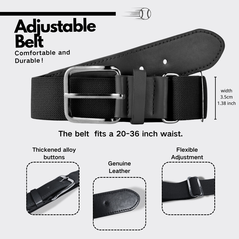 Cureaua de baseball pentru tineret Cureaua de softball pentru copii, ocazional, ajustabil, centura elastica pentru baieti, fete, copii mici, centura atletica de 3-15 ani