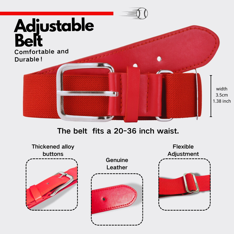 Cureaua de baseball pentru tineret Cureaua de softball pentru copii, ocazional, ajustabil, centura elastica pentru baieti, fete, copii mici, centura atletica de 3-15 ani