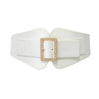 Curele late din PU, elegante, clasice, de culoare solidă, centură elastică, elegantă, brâu de haină pentru femei