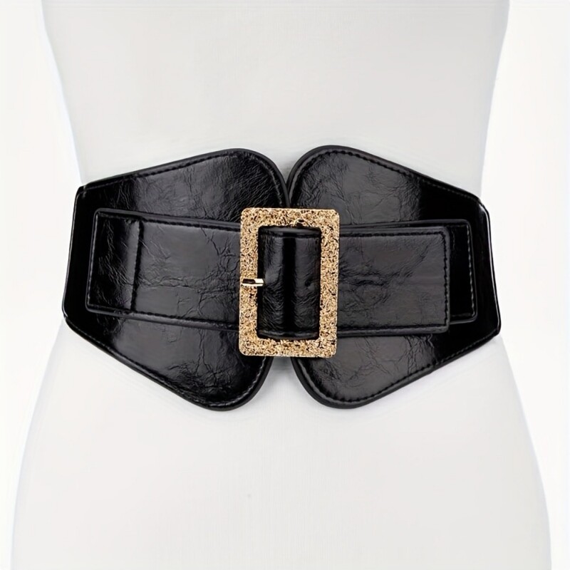 Curele late din PU, elegante, clasice, de culoare solidă, centură elastică, elegantă, brâu de haină pentru femei