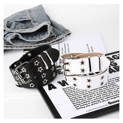 Moda Europa și Statele Unite ale Americii cureaua cu orificiu plin feminin hip-hop punk tendință dublu rând curea cool lanț decorare masculin larg