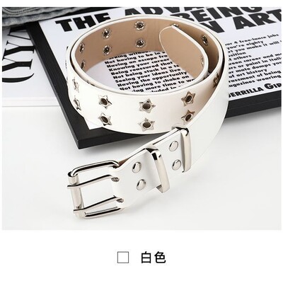 Moda Europa și Statele Unite ale Americii cureaua cu orificiu plin feminin hip-hop punk tendință dublu rând curea cool lanț decorare masculin larg