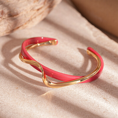 Brățări de lux, alb, cu crustacee, pentru femei, bărbați, geometrice, în formă de C, cu deschidere în cruce răsucită, brățări, bijuterii, cadou