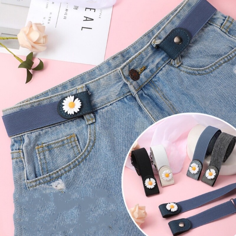 Leneș, fără urme, curea de perforare pentru femei, blugi decorativi de vară, la modă, la modă, centură pentru femei, curea elastică invizibilă