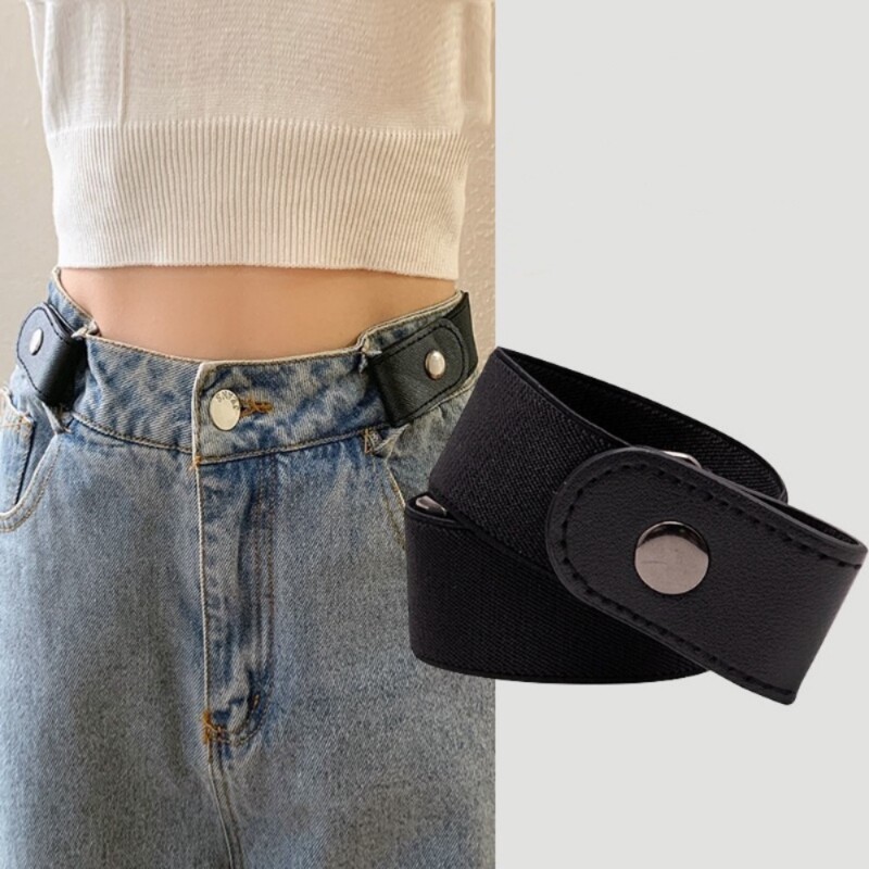Leneș, fără urme, curea de perforare pentru femei, blugi decorativi de vară, la modă, la modă, centură pentru femei, curea elastică invizibilă