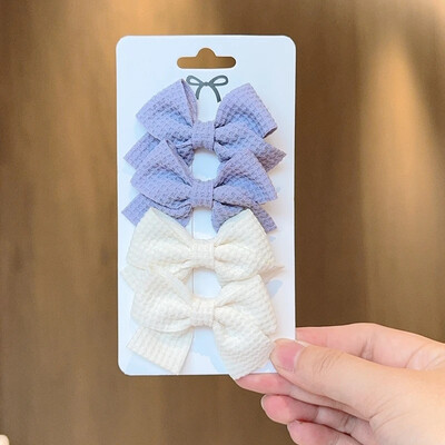 4/6/10 buc din bumbac moale acul de păr pentru fetiță, design dulce, ac de păr, bloc de culoare, barete delicate, accesorii pentru copii Kawaii