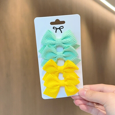 4/6/10 buc din bumbac moale acul de păr pentru fetiță, design dulce, ac de păr, bloc de culoare, barete delicate, accesorii pentru copii Kawaii